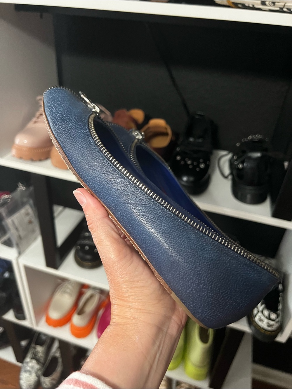 Alexander McQueen 2009 denim blue leather flat - Picture 4 of 6